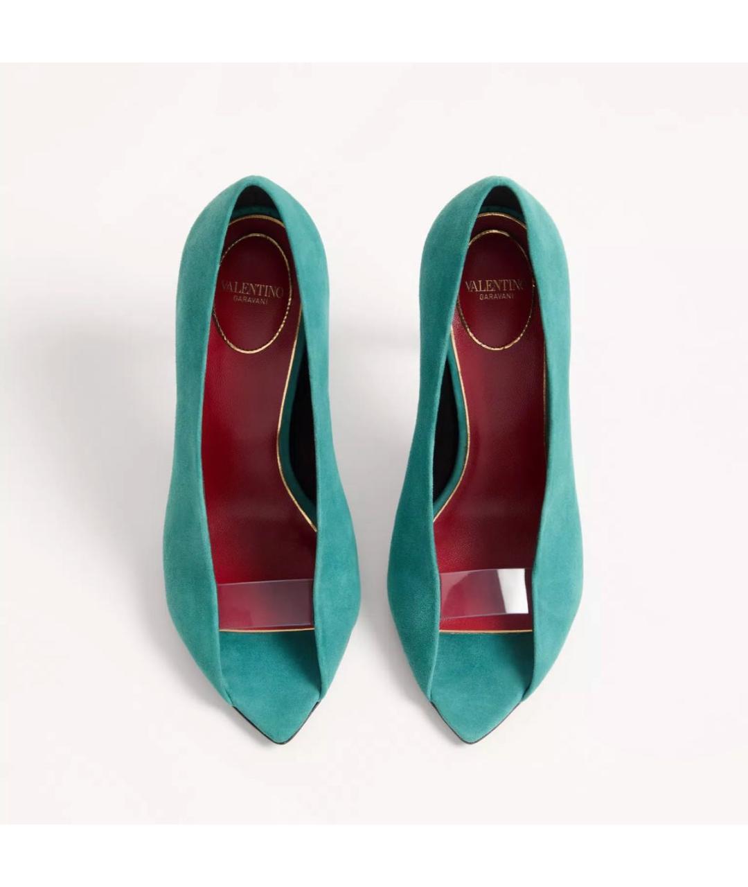 VALENTINO Бирюзовые замшевые босоножки, фото 2