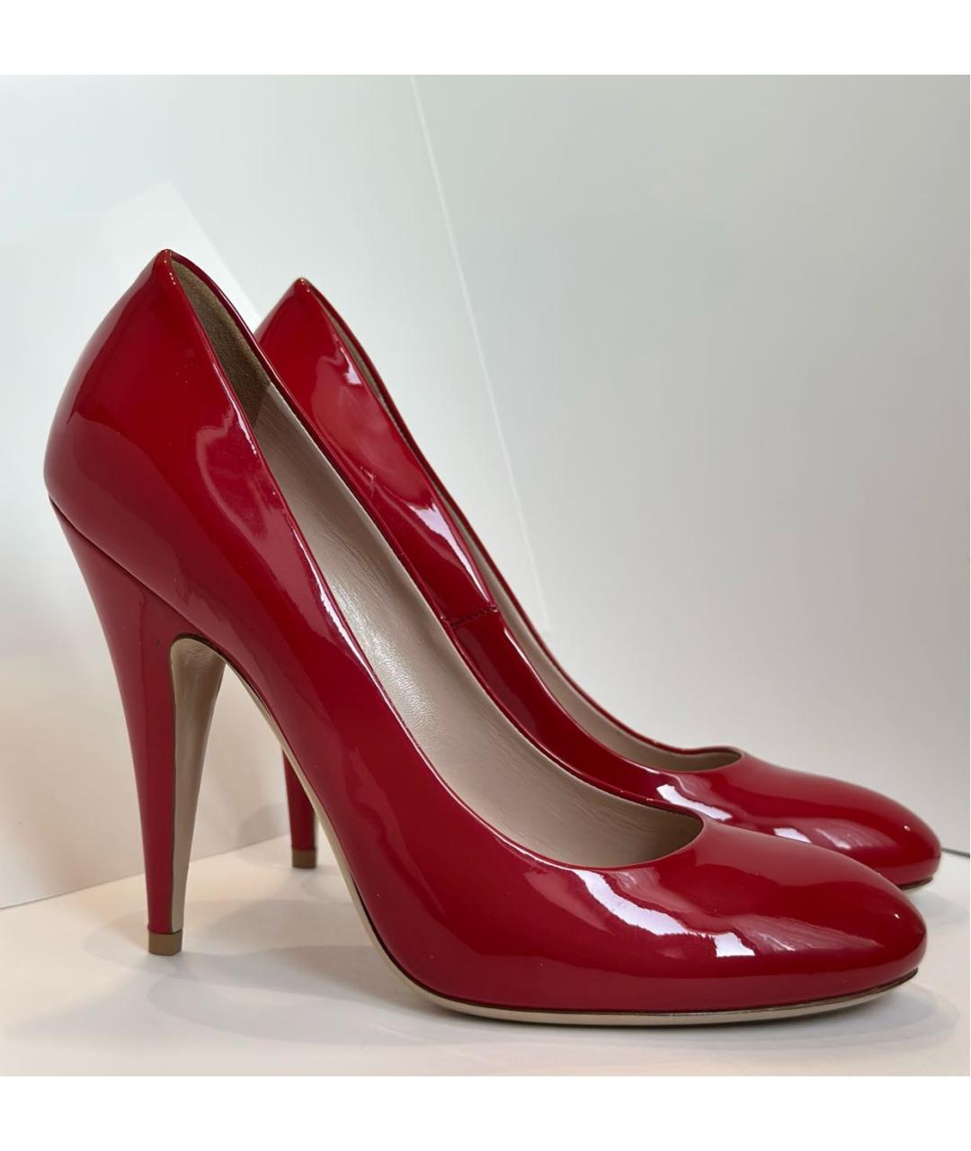 MIU MIU Красные туфли из лакированной кожи, фото 5