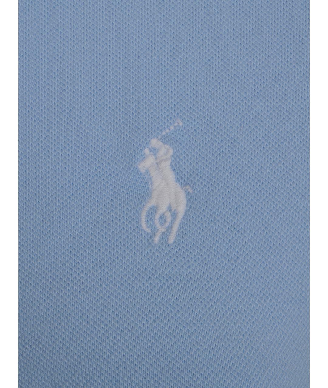 POLO RALPH LAUREN Голубая хлопковая футболка, фото 3