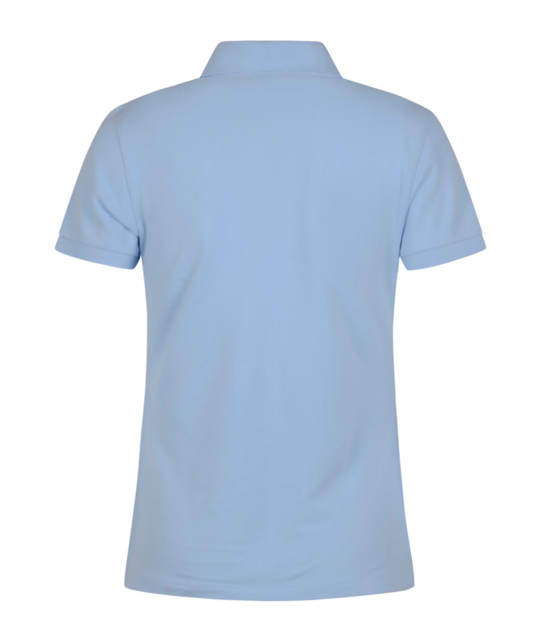 POLO RALPH LAUREN Голубая хлопковая футболка, фото 2