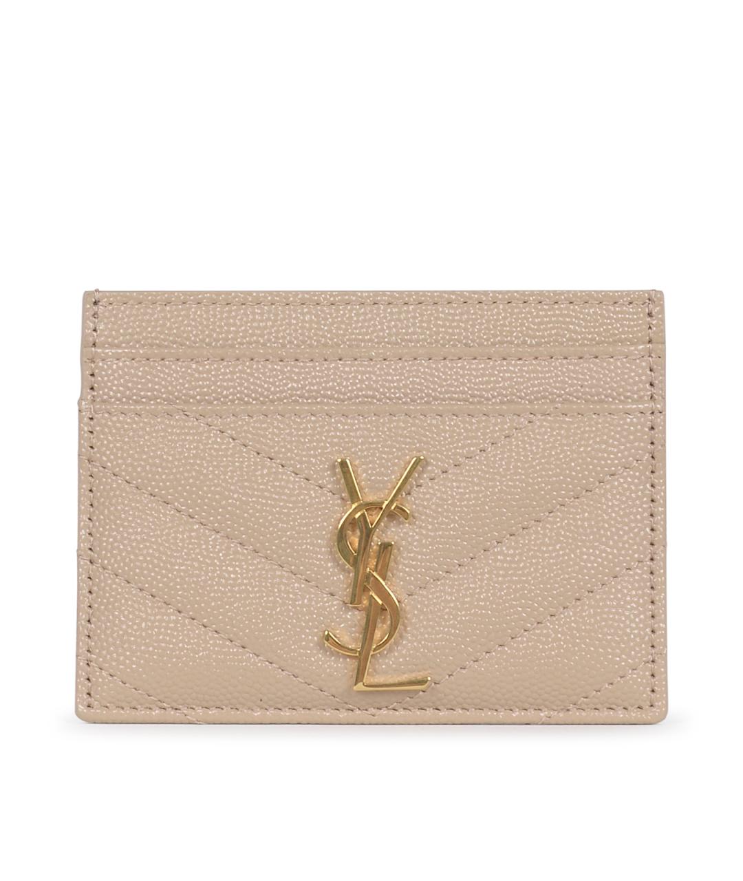 SAINT LAURENT Бежевый кардхолдер, фото 1
