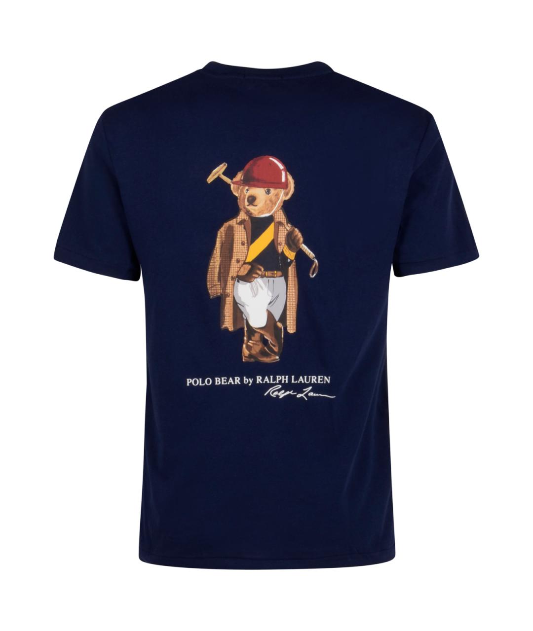 POLO RALPH LAUREN Синяя хлопковая футболка, фото 2