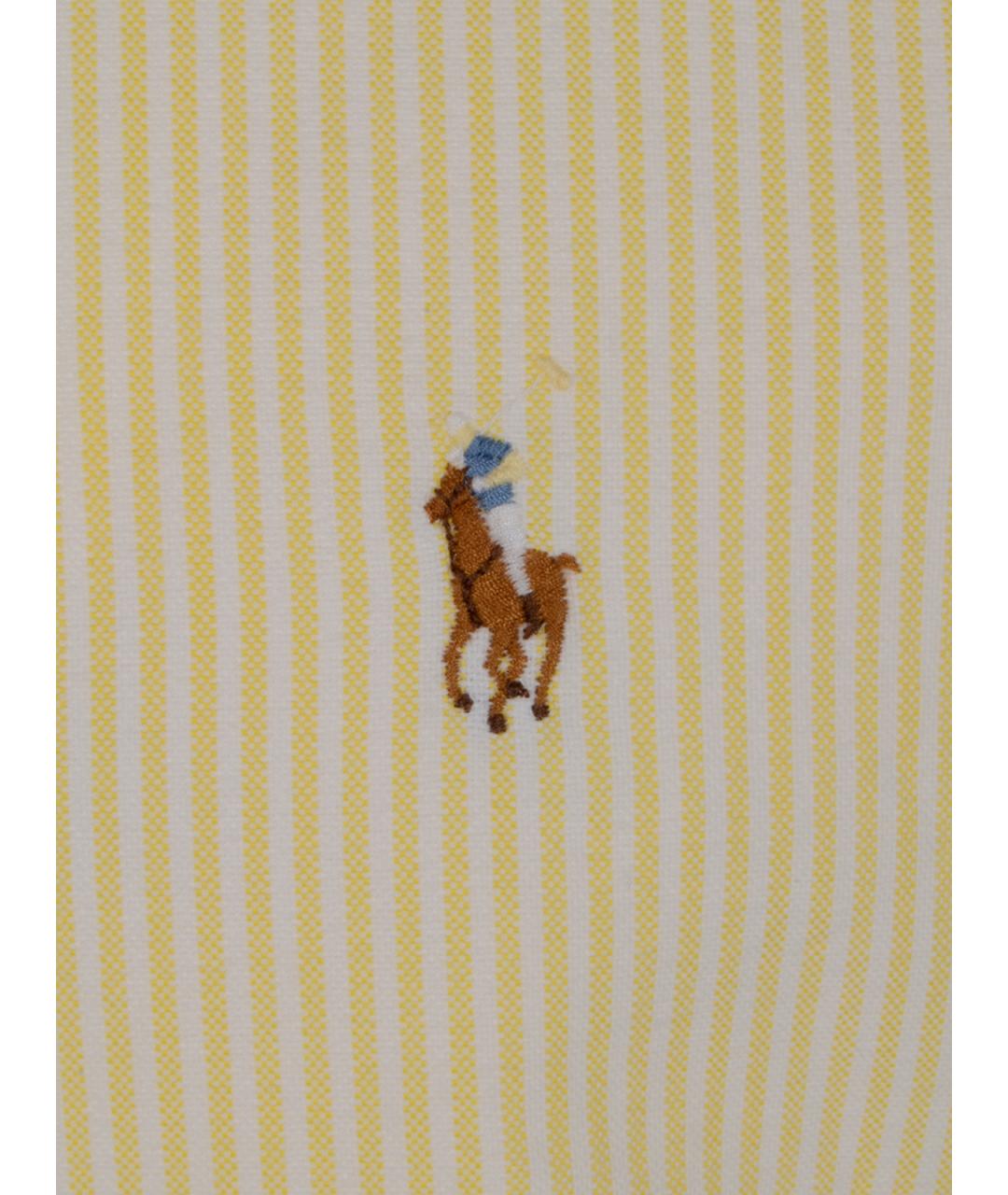 POLO RALPH LAUREN Желтая хлопковая кэжуал рубашка, фото 3