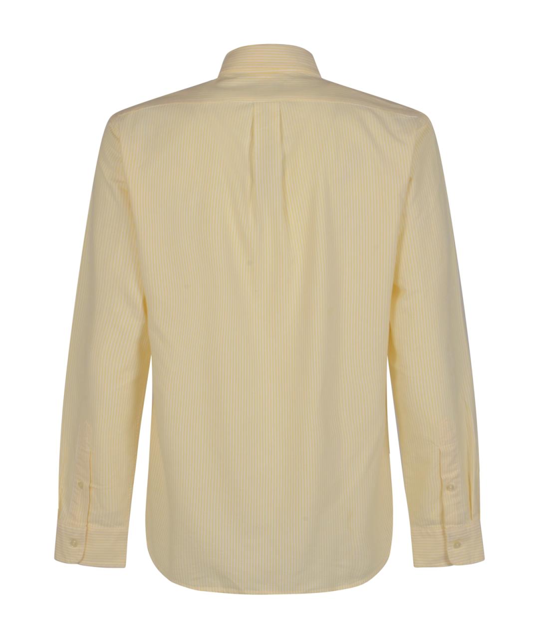 POLO RALPH LAUREN Желтая хлопковая кэжуал рубашка, фото 2