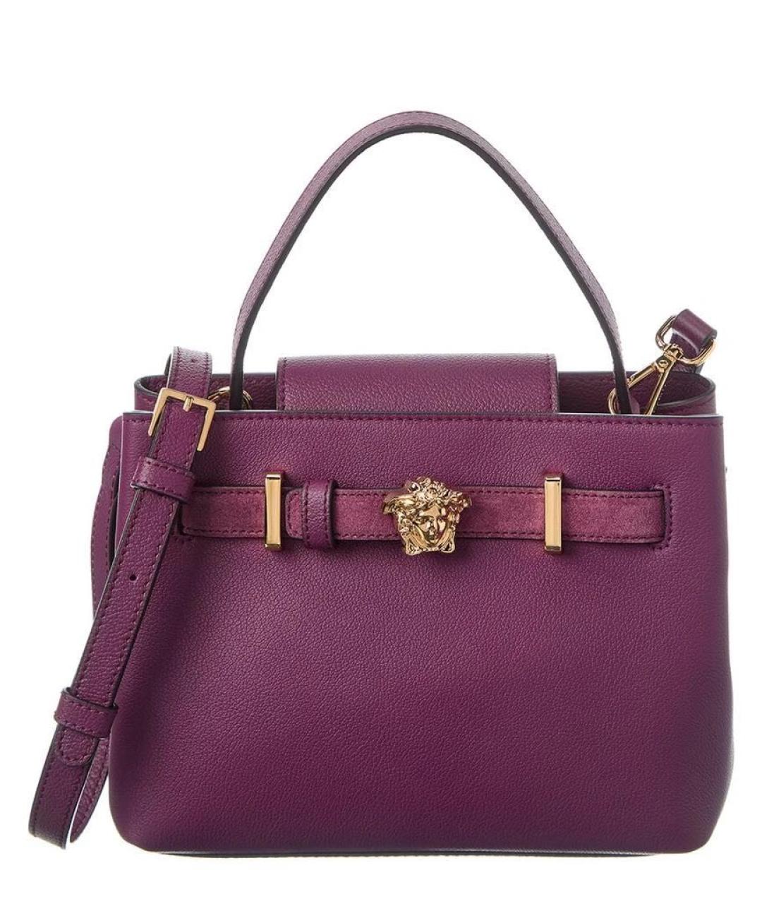 VERSACE COLLECTION Фиолетовая кожаная сумка через плечо, фото 1