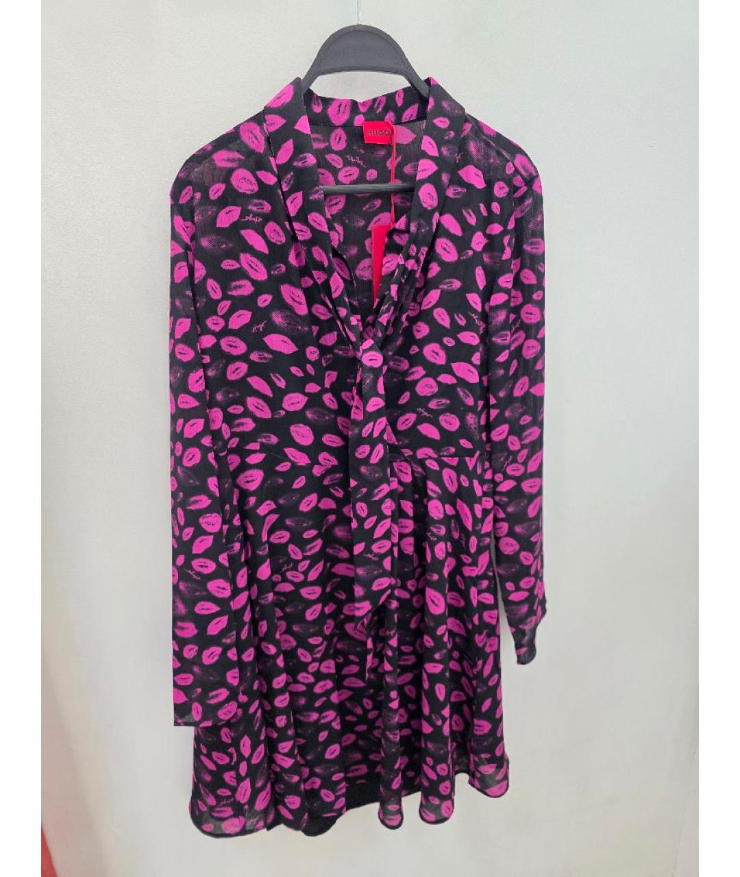 HUGO Мульти полиэстеровое повседневное платье, фото 7