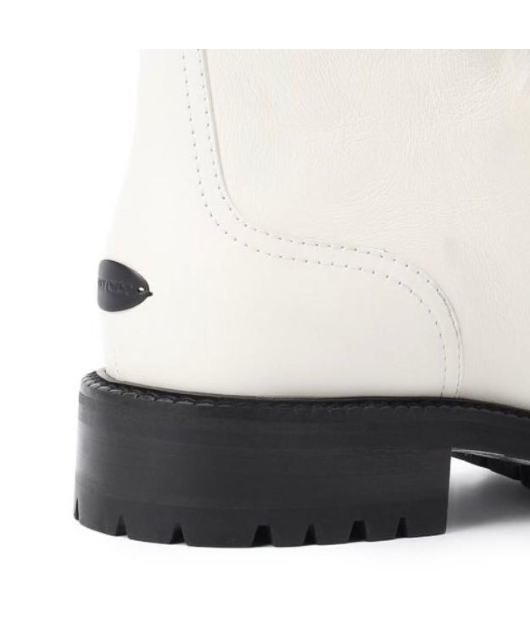 JIMMY CHOO Белые кожаные ботинки, фото 4