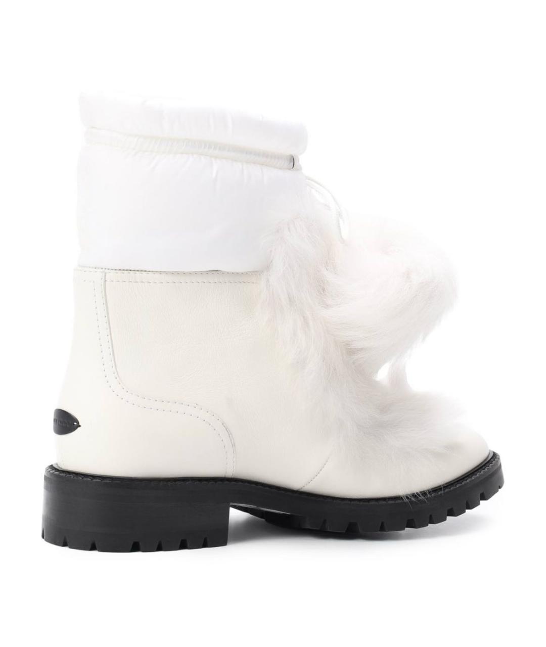 JIMMY CHOO Белые кожаные ботинки, фото 6