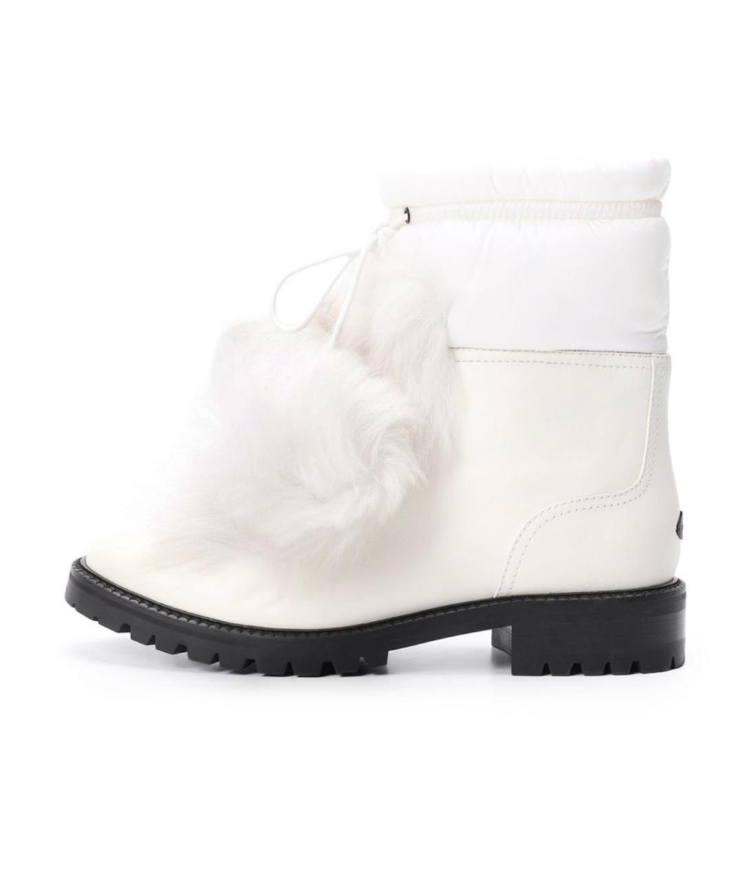 JIMMY CHOO Белые кожаные ботинки, фото 3