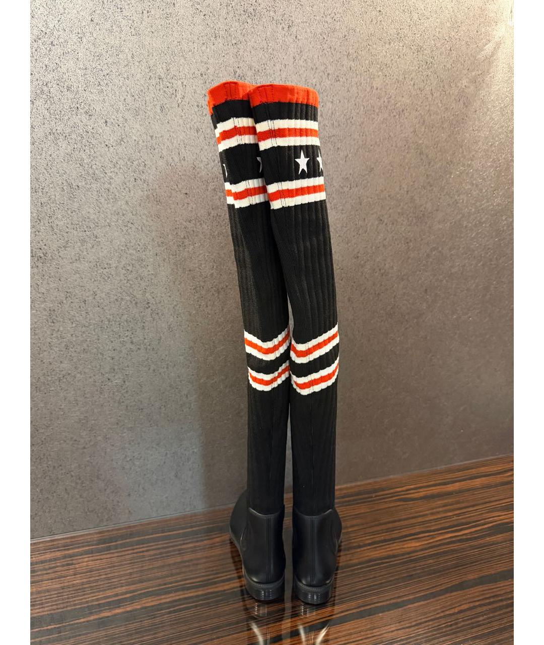 GIVENCHY Черные текстильные ботфорты, фото 4