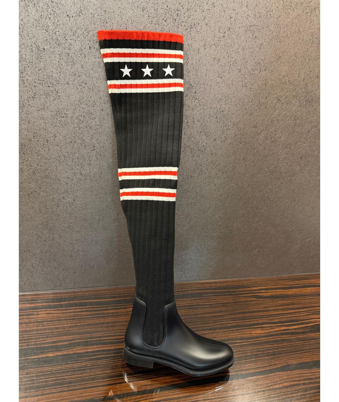 GIVENCHY Черные текстильные ботфорты, фото 9