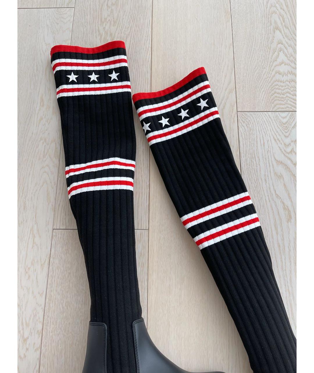 GIVENCHY Черные текстильные ботфорты, фото 5