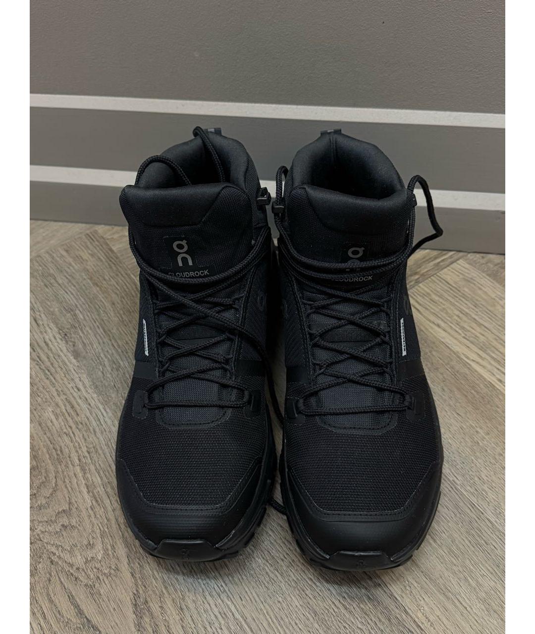 ON Черные кожаные высокие кроссовки / кеды, фото 2