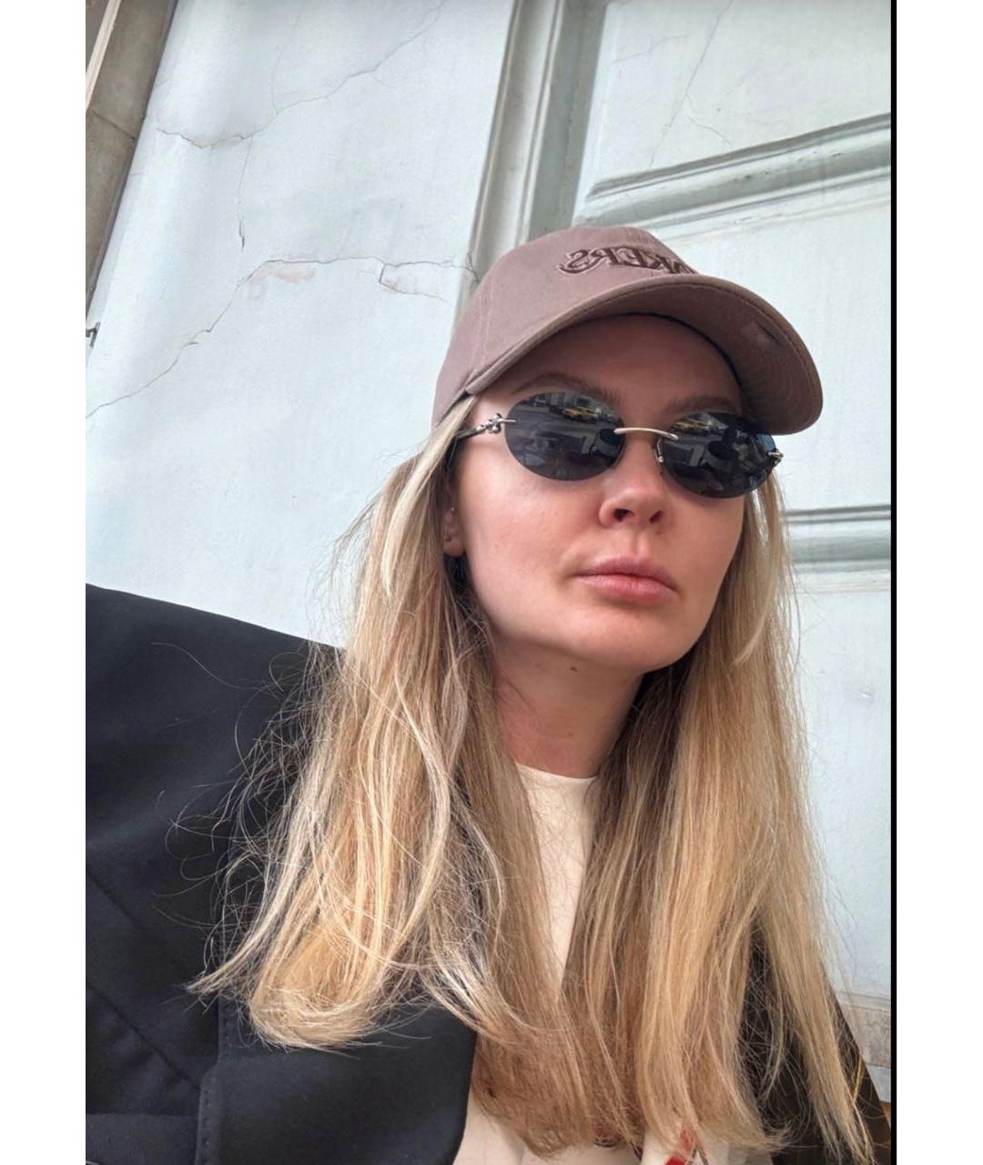 TIFFANY&CO Темно-синие металлические солнцезащитные очки, фото 4