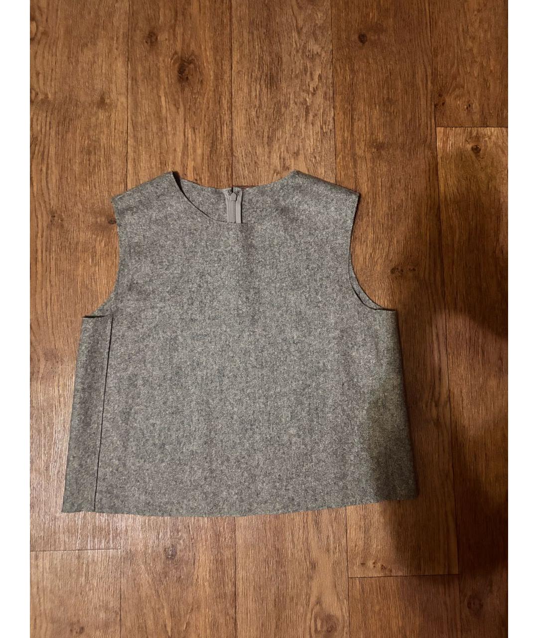 COS Антрацитовая шерстяная жилетка, фото 7