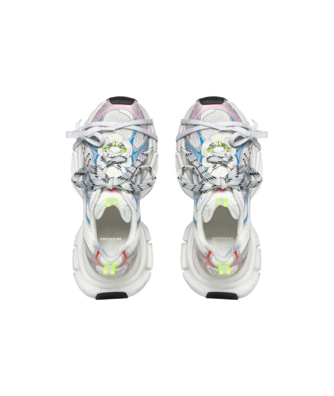 BALENCIAGA Белые текстильные низкие кроссовки / кеды, фото 3