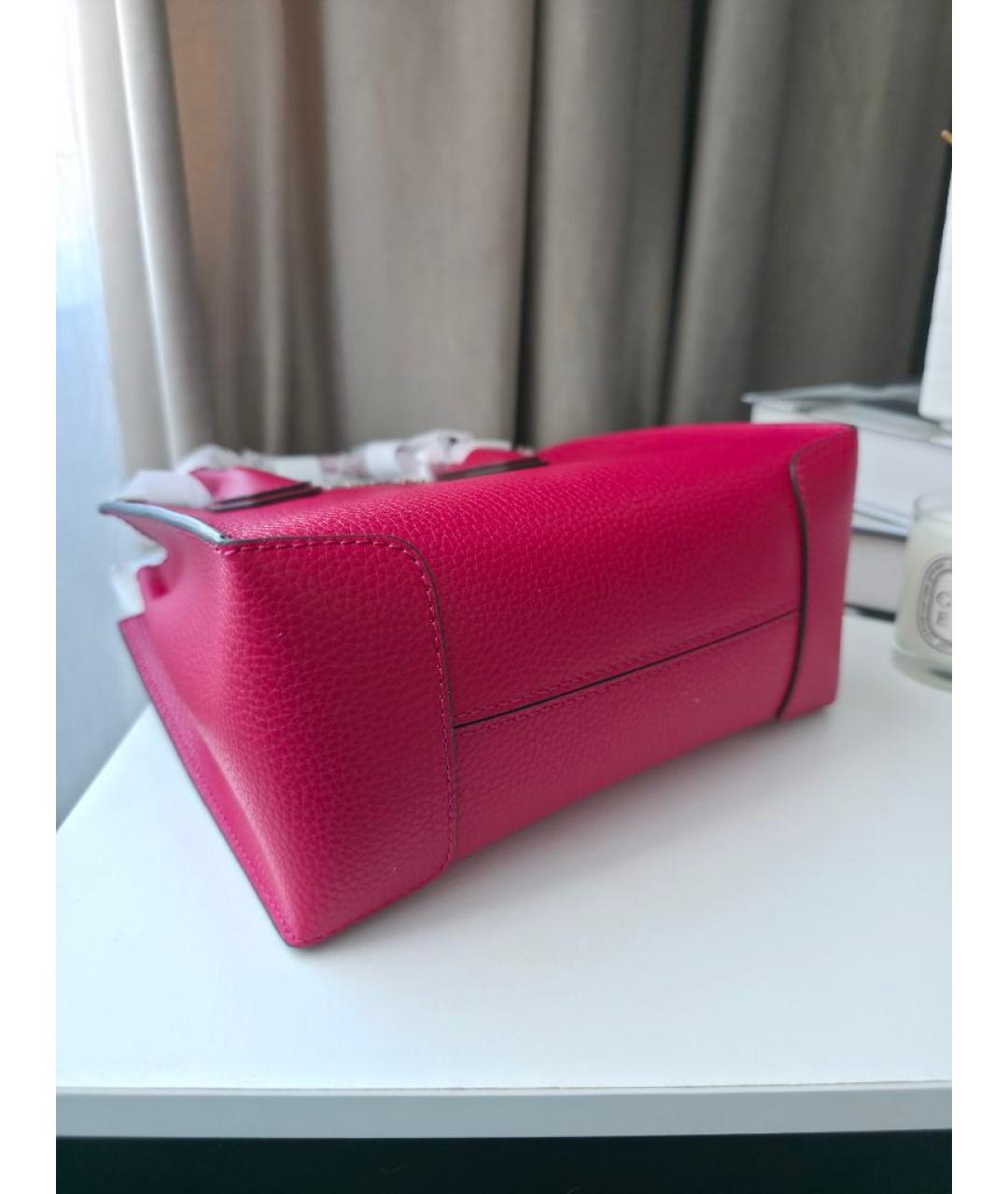 MICHAEL KORS Розовая кожаная сумка с короткими ручками, фото 7