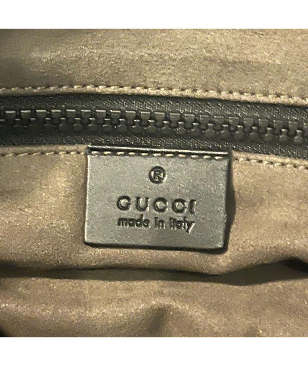 GUCCI Бежевая кожаная сумка на плечо, фото 4