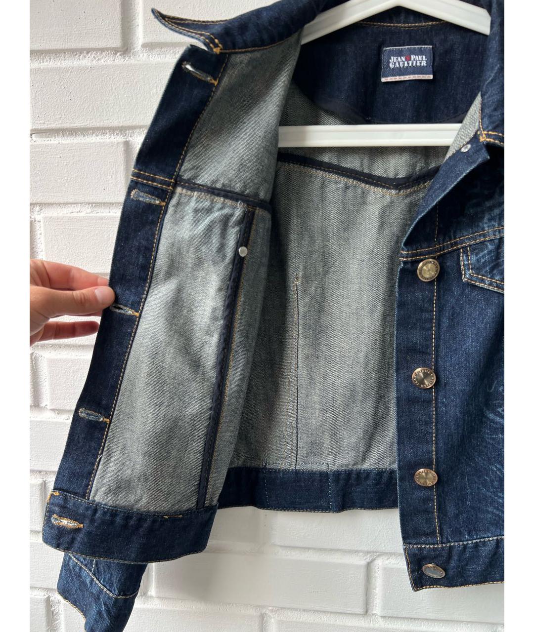 JEAN PAUL GAULTIER Темно-синяя деним куртка, фото 4