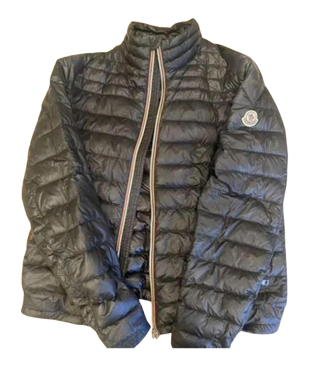 MONCLER Темно-синяя полиамидовая куртка, фото 1