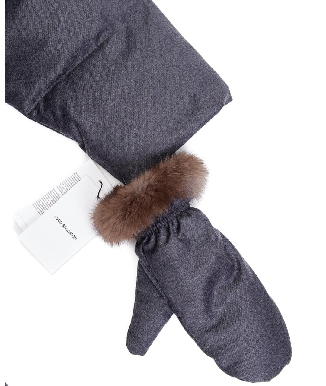 YVES SALOMON Серая полиамидовая куртка, фото 7