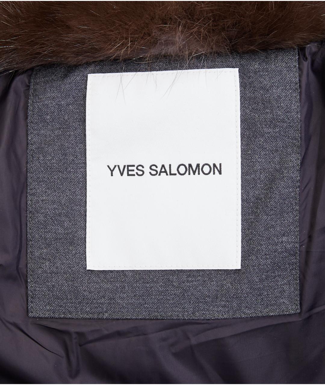 YVES SALOMON Серая полиамидовая куртка, фото 3