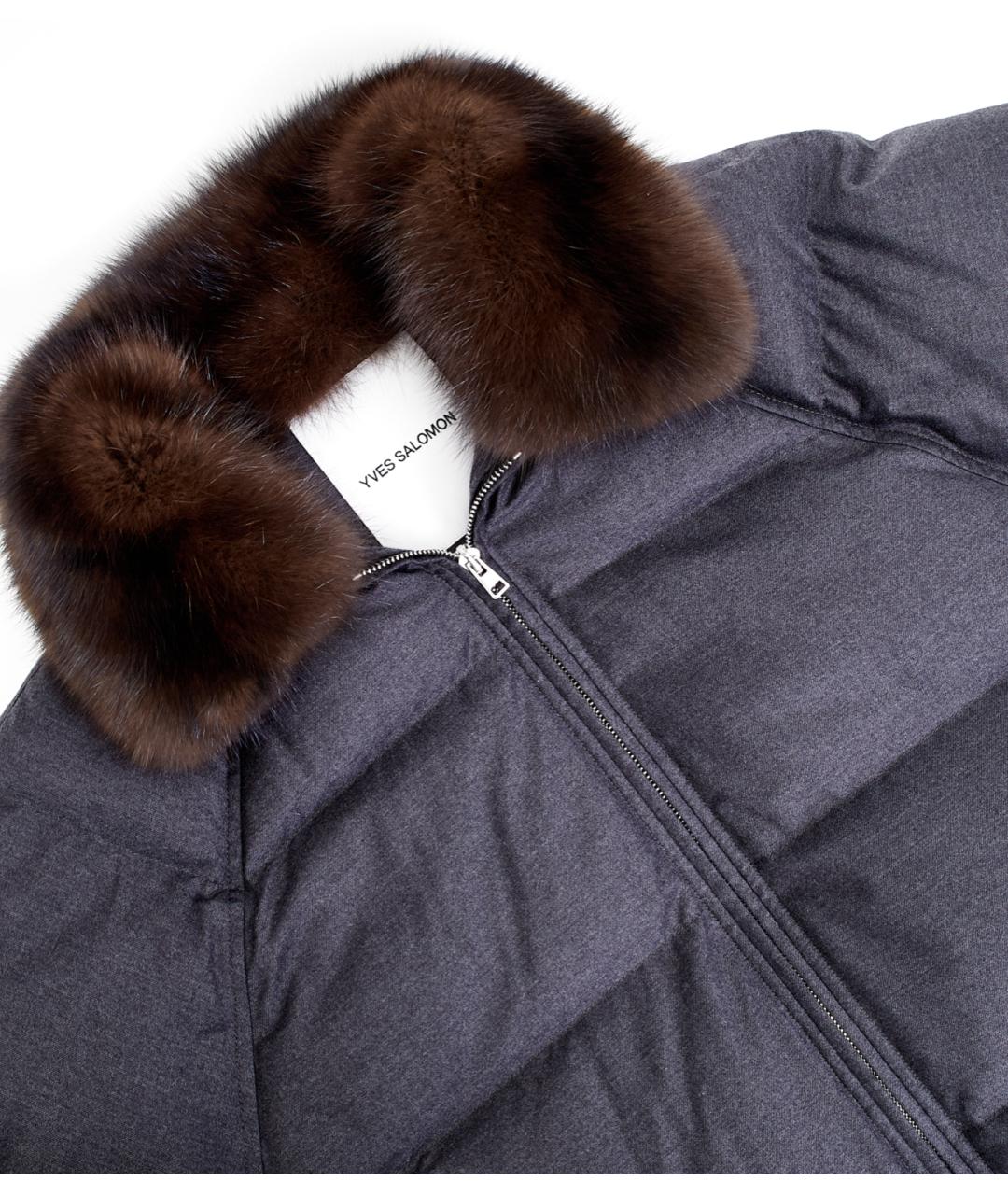 YVES SALOMON Серая полиамидовая куртка, фото 6