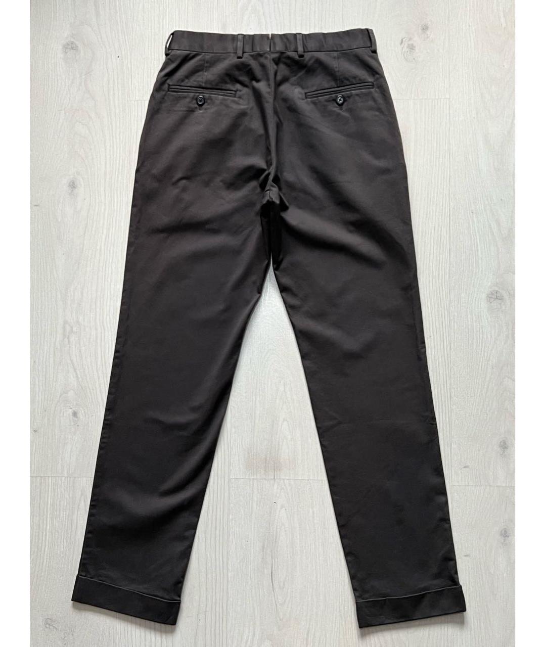 RALPH LAUREN Коричневые хлопковые брюки чинос, фото 2