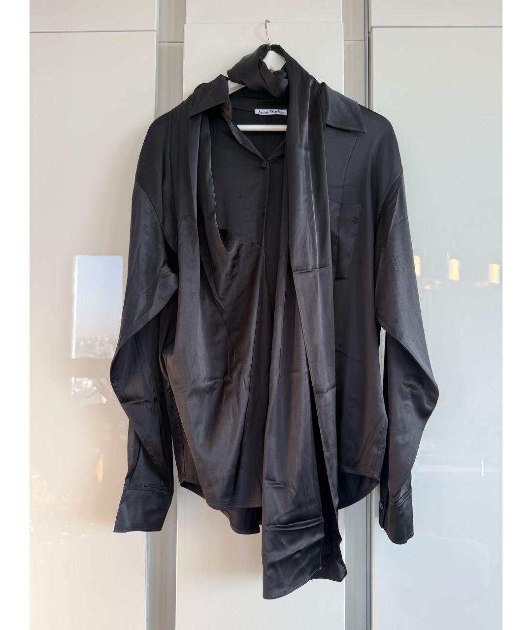 ACNE STUDIOS Черная вискозная блузы, фото 9