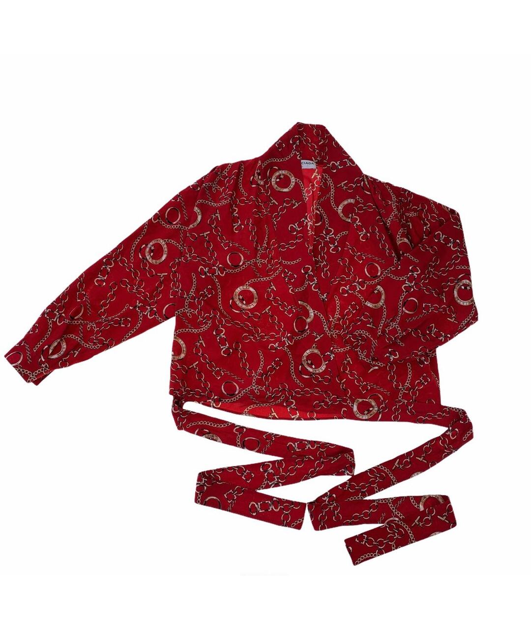 BALENCIAGA Красная шелковая рубашка, фото 5