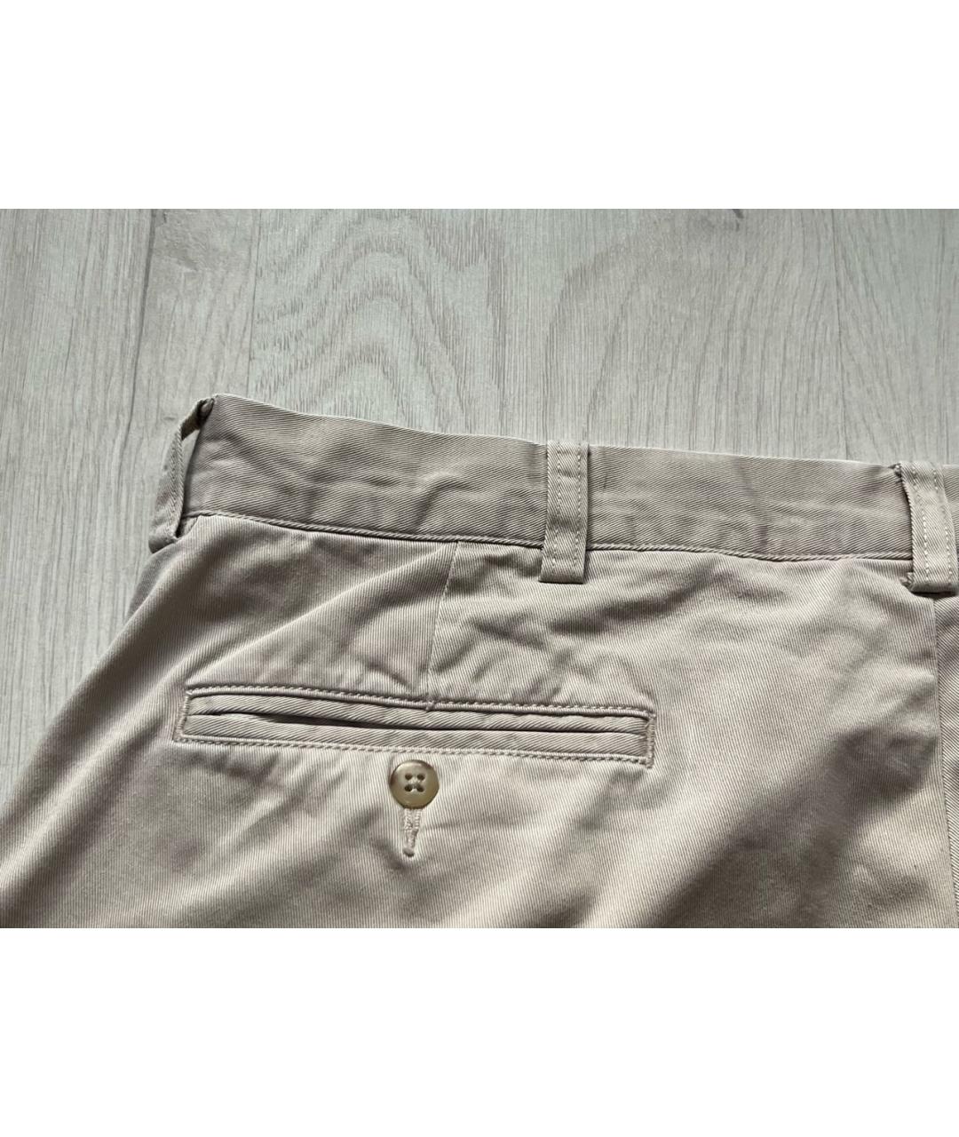 RALPH LAUREN Бежевые хлопковые брюки чинос, фото 7
