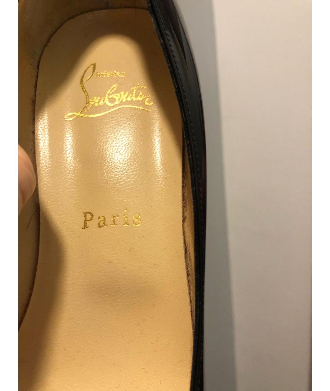 CHRISTIAN LOUBOUTIN Черные туфли из лакированной кожи, фото 8