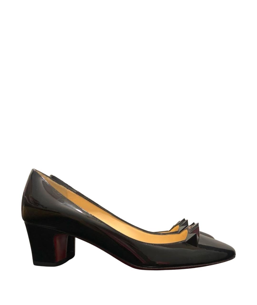 CHRISTIAN LOUBOUTIN Черные туфли из лакированной кожи, фото 1