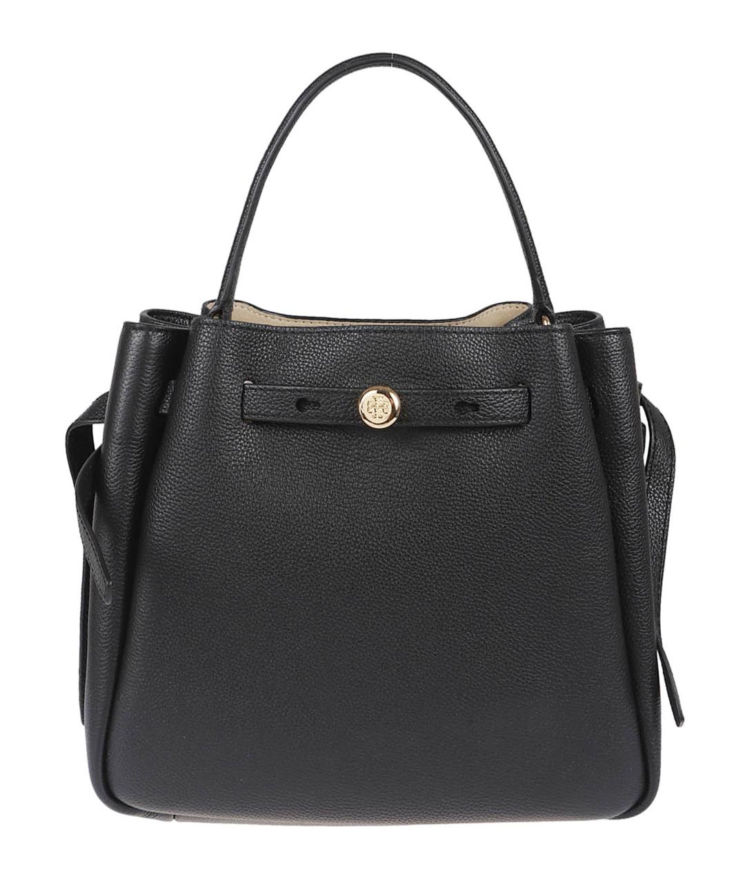 TORY BURCH Черная кожаная сумка тоут, фото 1