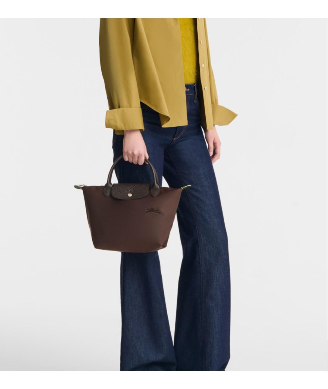 LONGCHAMP Коричневая сумка с короткими ручками, фото 2
