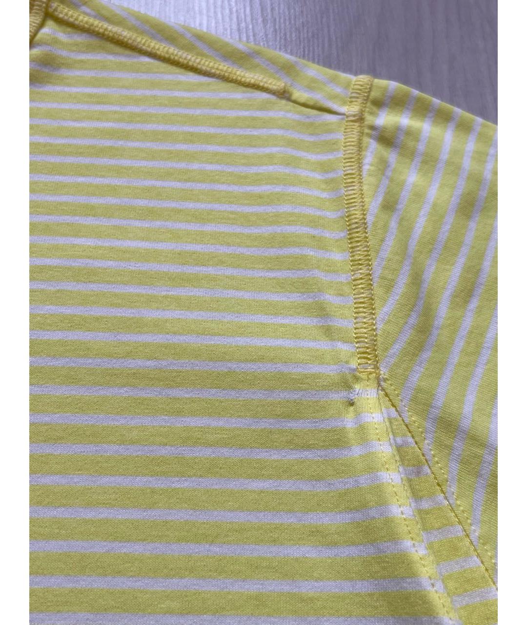 STONE ISLAND Желтая хлопковая футболка, фото 6