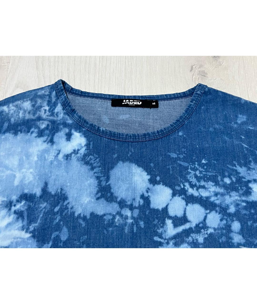 JADED LONDON Синяя хлопковая футболка, фото 3