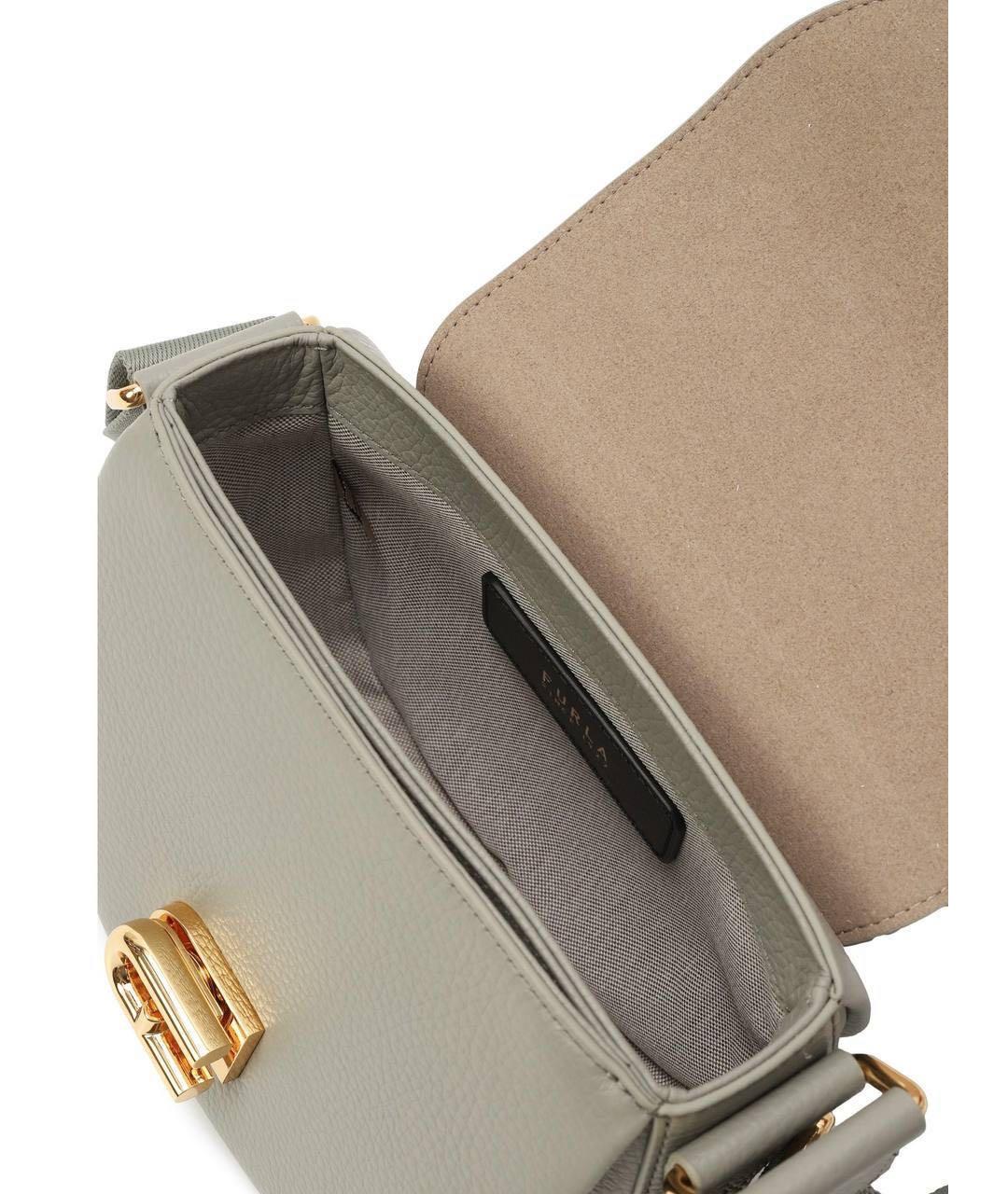 FURLA Зеленая кожаная сумка через плечо, фото 4