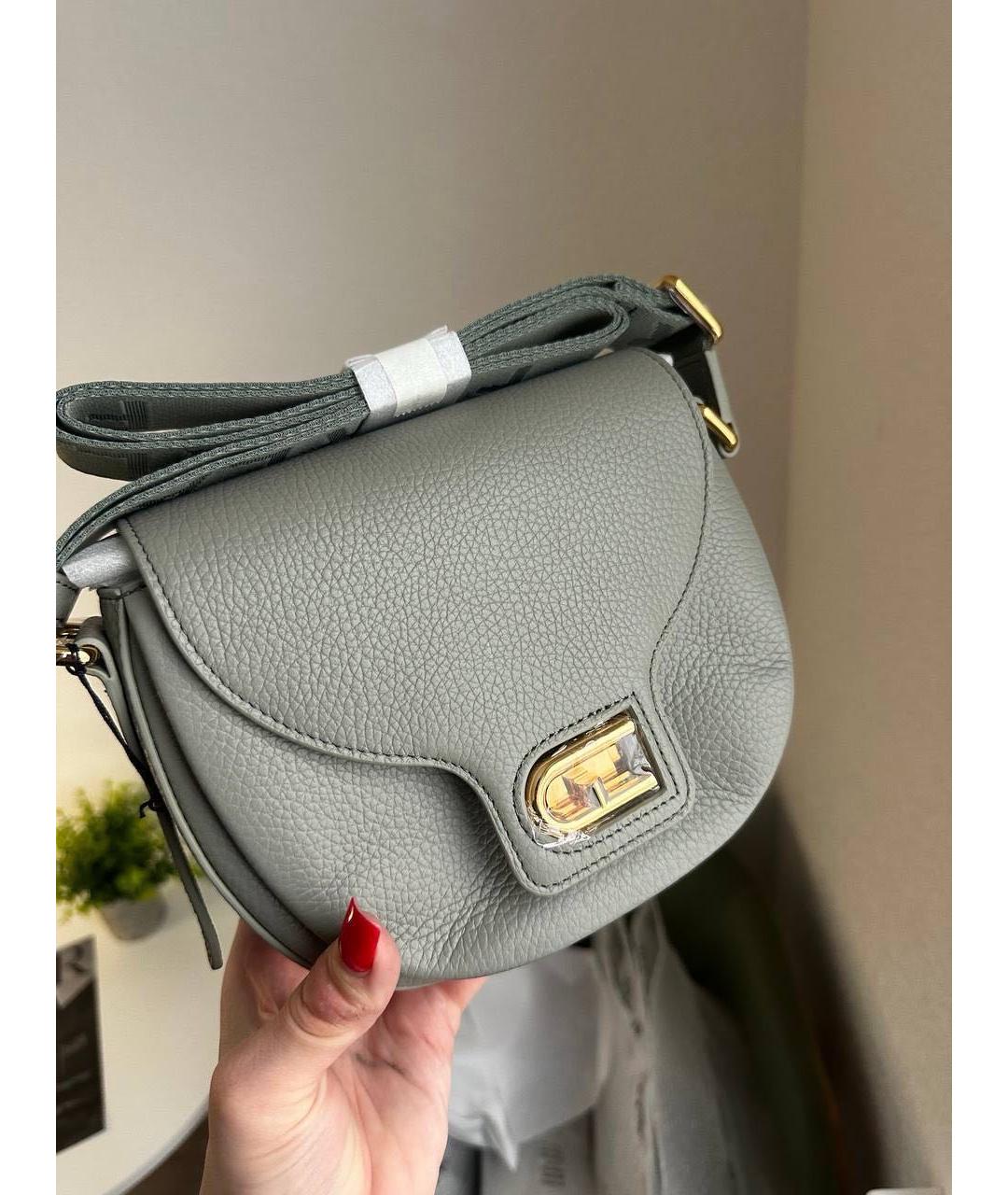 FURLA Зеленая кожаная сумка через плечо, фото 5