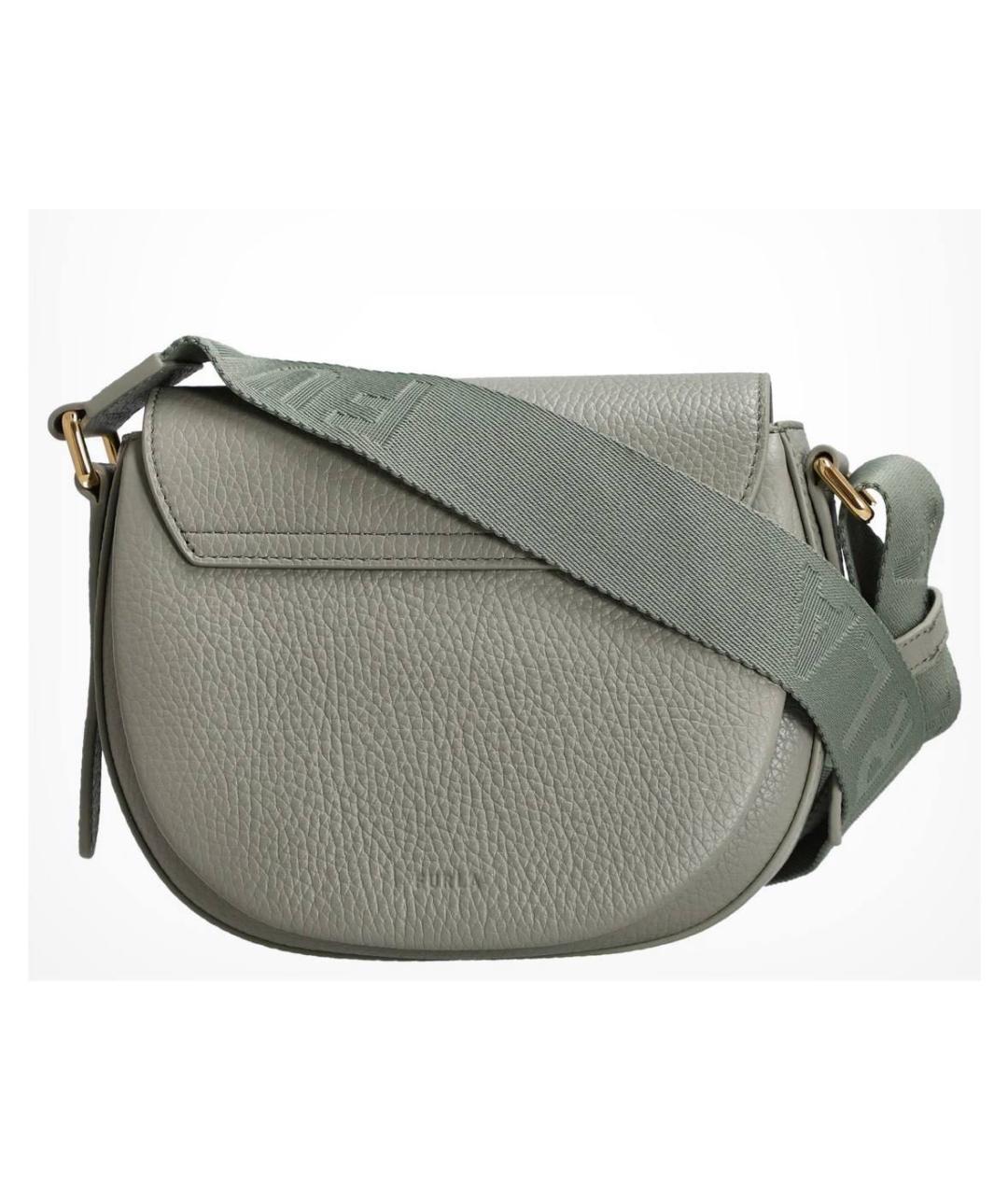 FURLA Зеленая кожаная сумка через плечо, фото 3