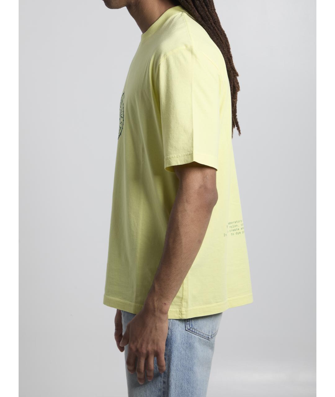 STONE ISLAND Желтая хлопковая футболка, фото 3