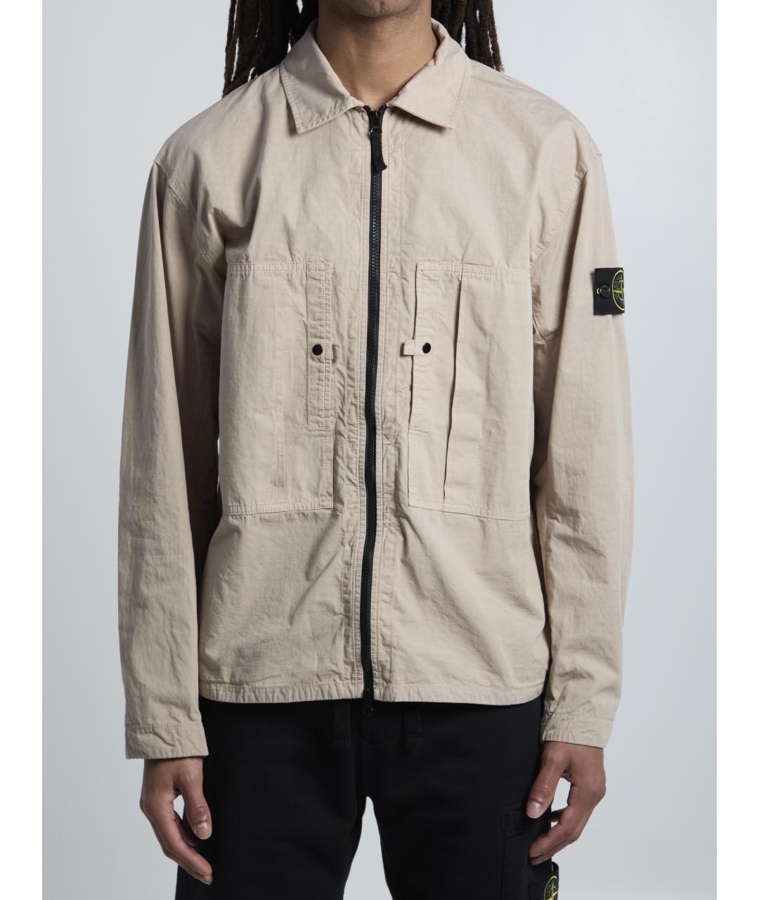 STONE ISLAND Бежевая хлопковая куртка, фото 5