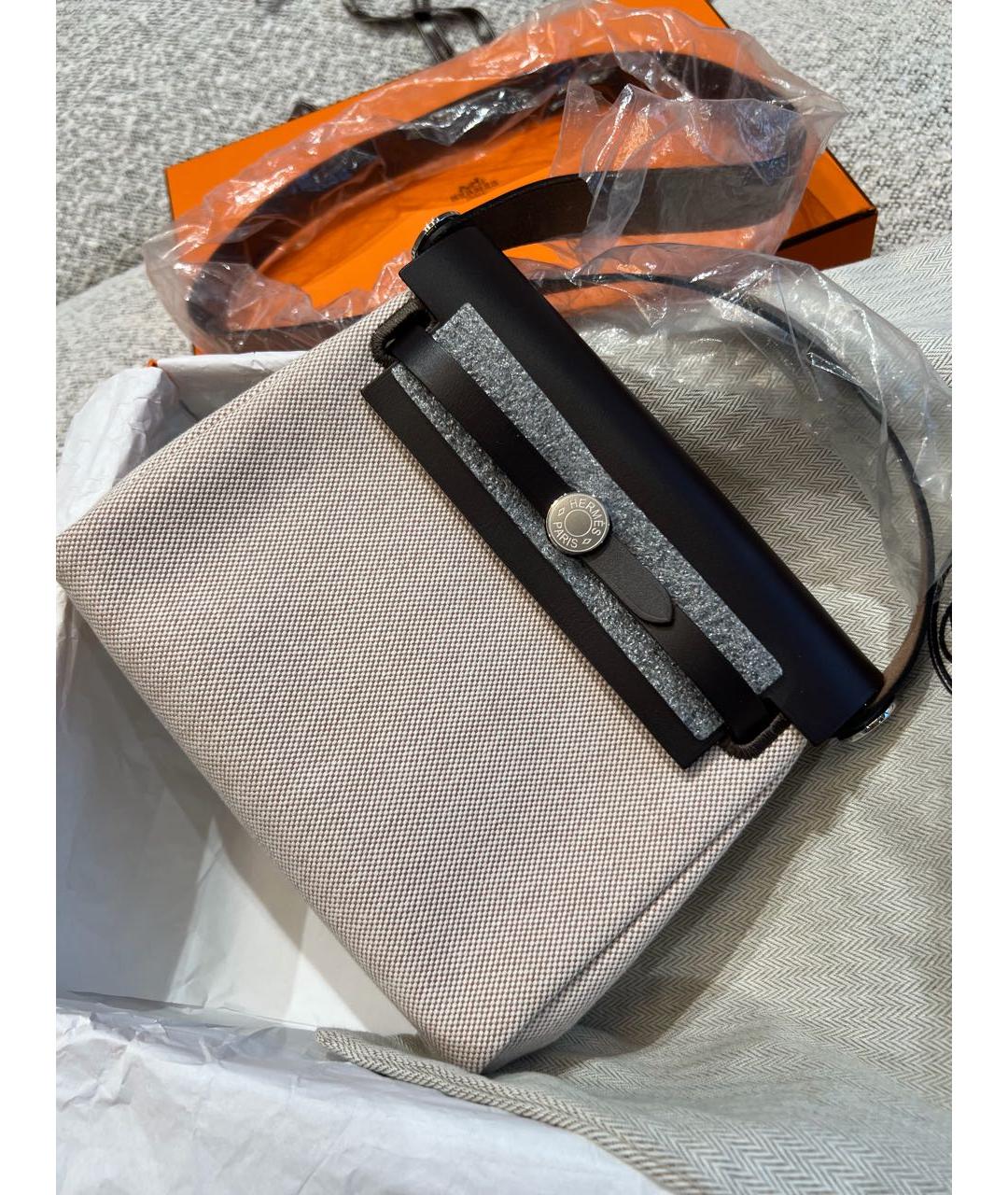 HERMES Бордовая кожаная сумка через плечо, фото 5