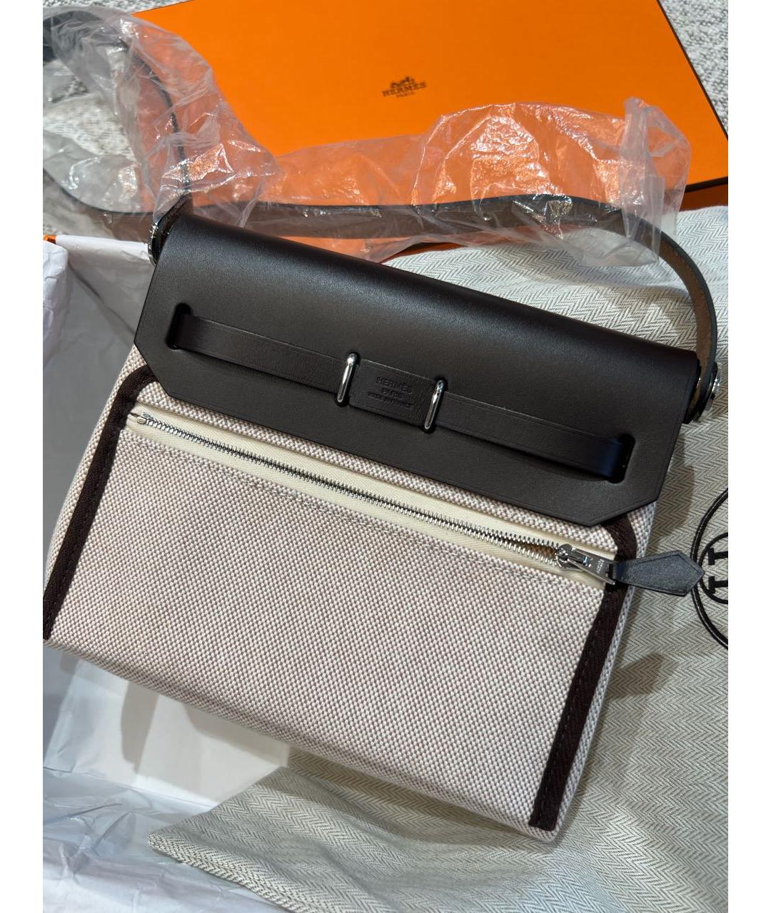 HERMES Бордовая кожаная сумка через плечо, фото 4