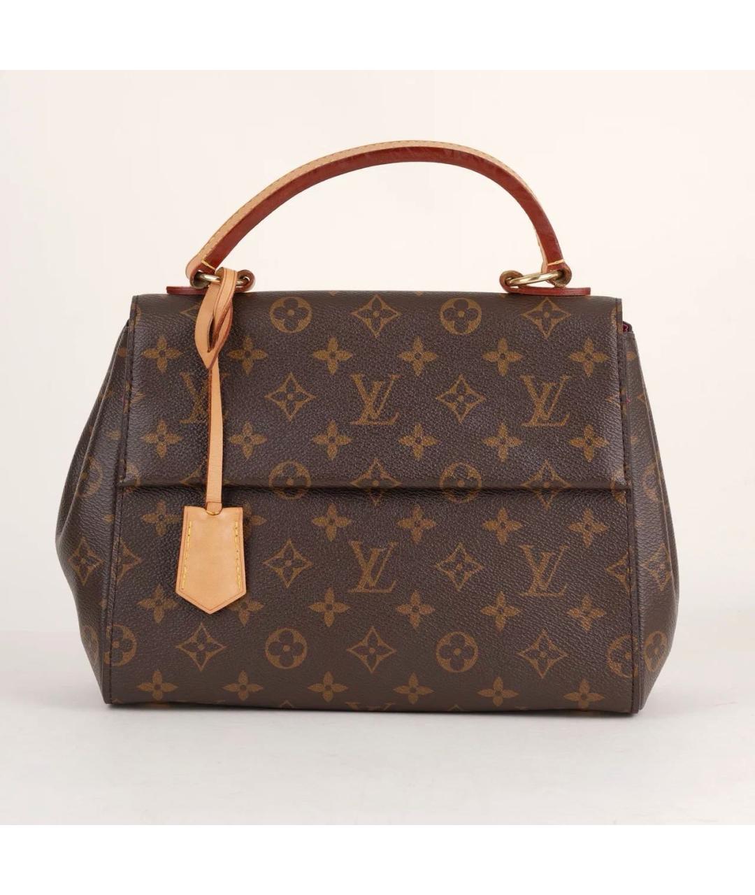 LOUIS VUITTON Коричневая кожаная сумка через плечо, фото 3