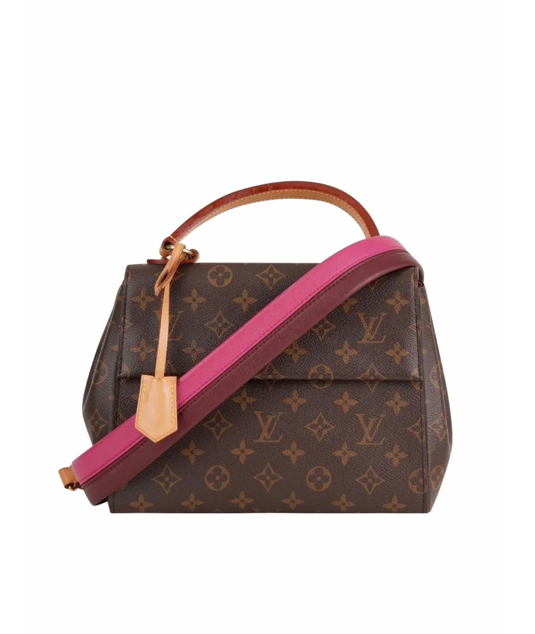 LOUIS VUITTON Коричневая кожаная сумка через плечо, фото 1