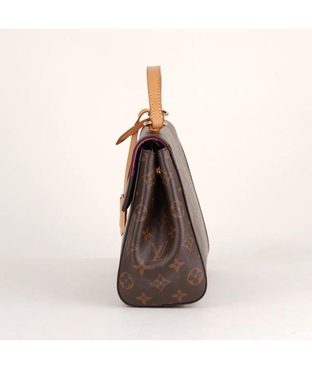 LOUIS VUITTON Коричневая кожаная сумка через плечо, фото 6