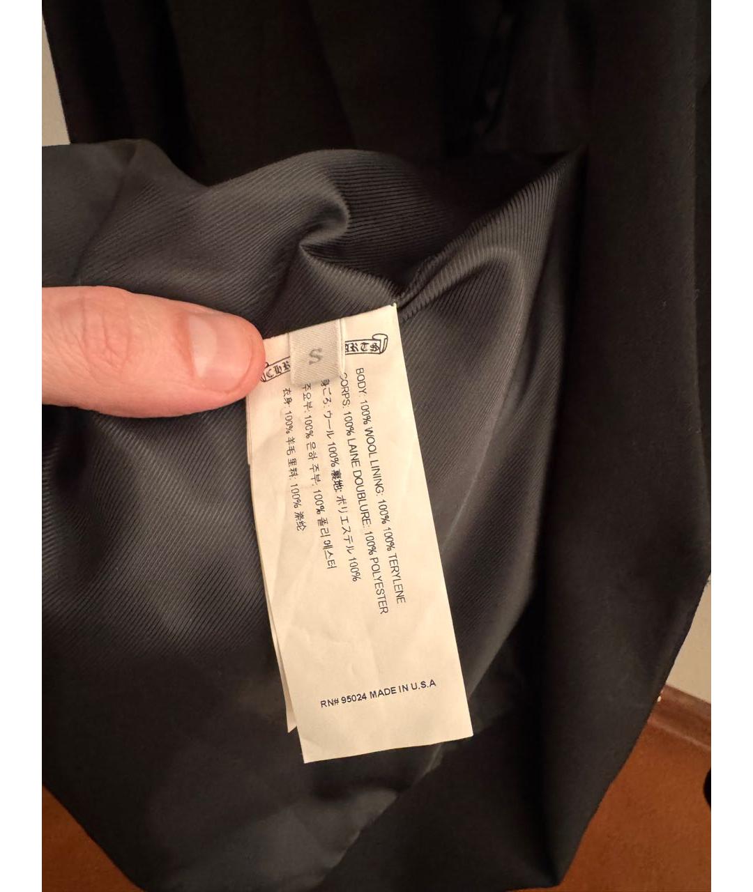 CHROME HEARTS Черный хлопковый жакет/пиджак, фото 3