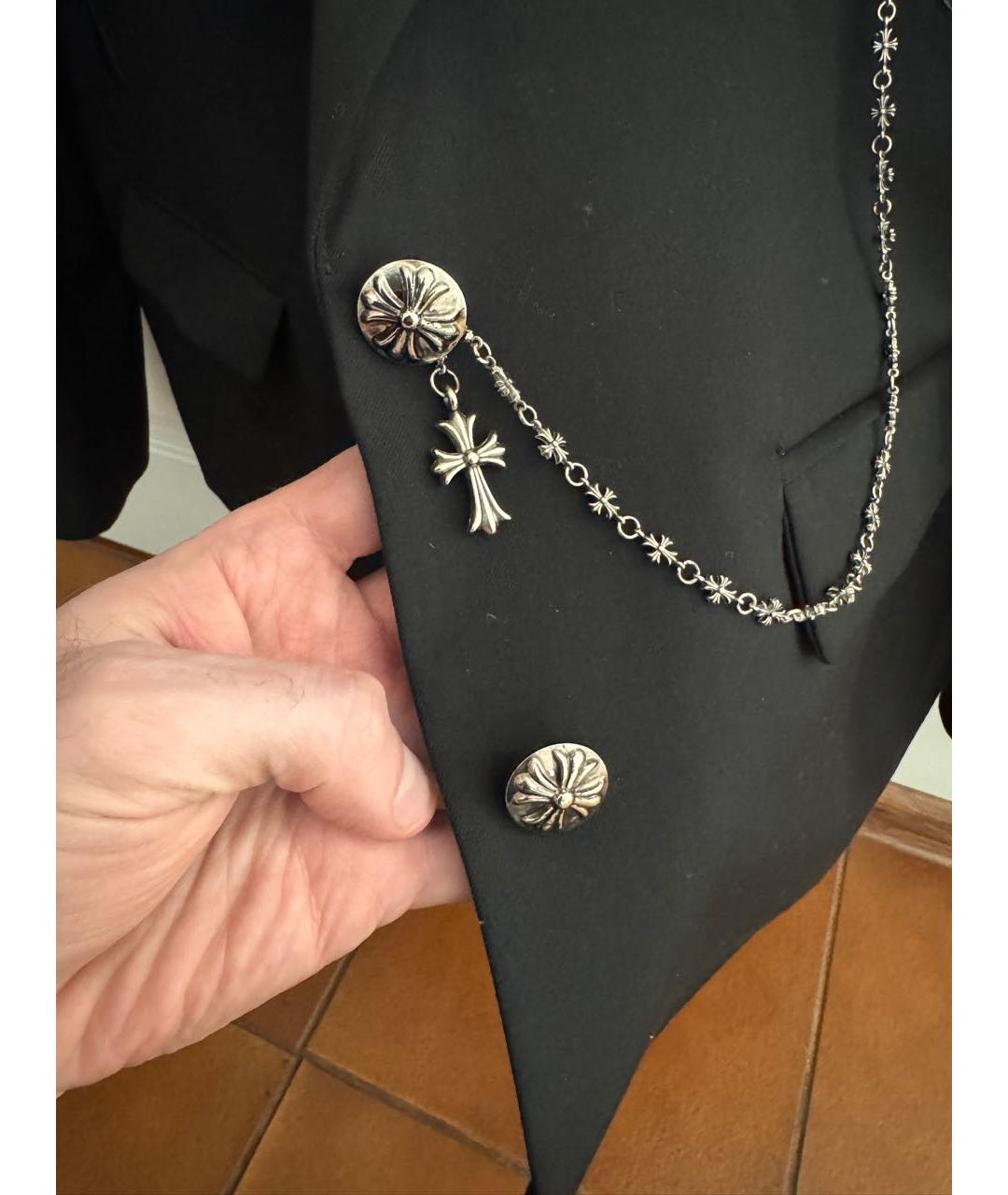 CHROME HEARTS Черный хлопковый жакет/пиджак, фото 7