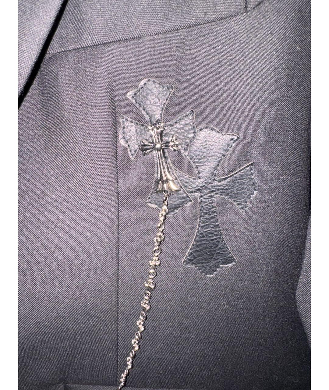 CHROME HEARTS Черный хлопковый жакет/пиджак, фото 4